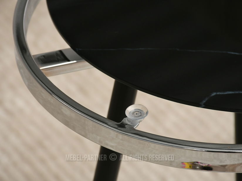 Stolić za kavu Cheops S (crna + krom)