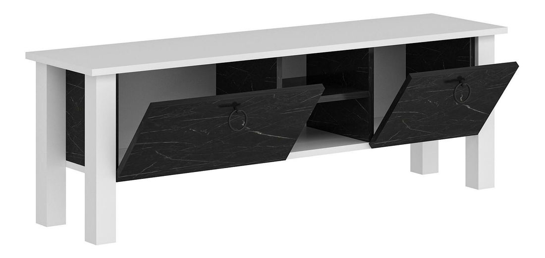 TV asztal/szekrény Tuteku 1 (fehér + fekete) 