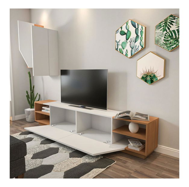 Set za dnevni boravak Ziva 2 (bijela + teak)