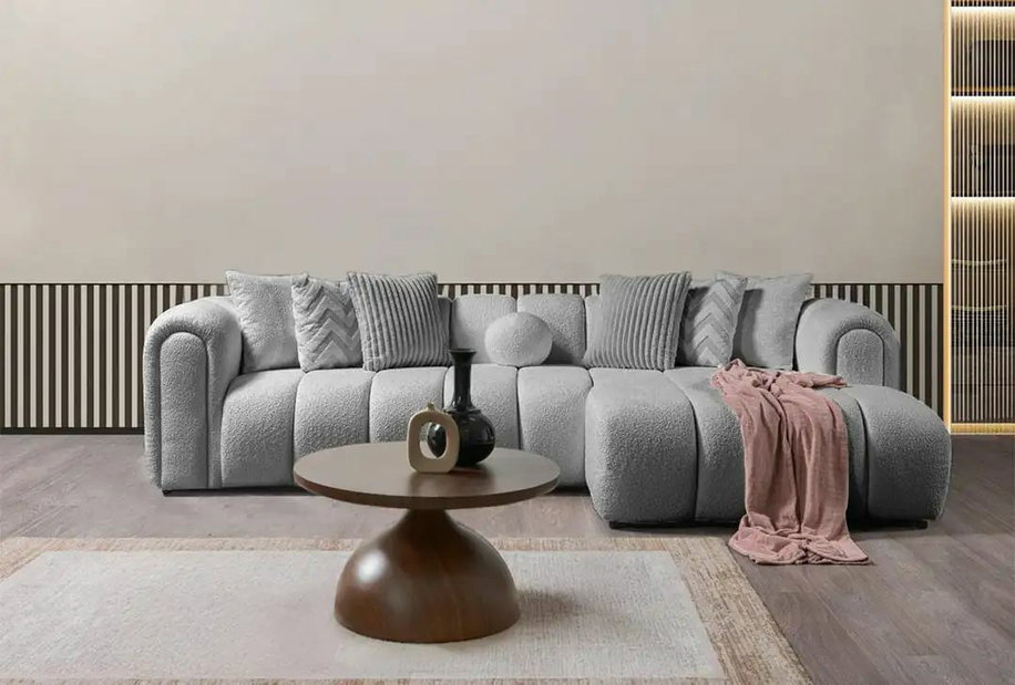 Rohová sedačka Nline (sivá) (P)