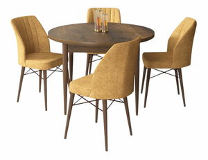 Jedálenský set Roxie (orech barokový + cappuccino) (pre 4 osoby)