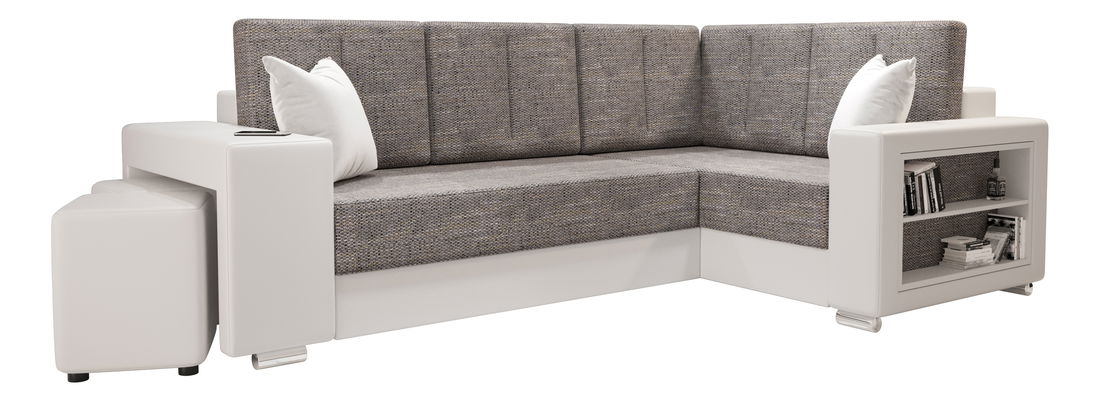 Colțar Lush (Gri + Alb) (D)