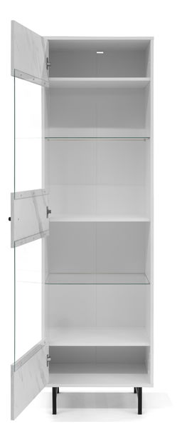 Vitrína Verona WIT60 (biela + biely mramor)