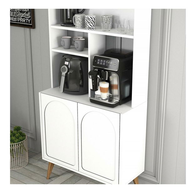 Konferenčný stolík Asir Lyna (biela + orech)