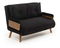 Kétszemélyes kanapé Como P (fekete)