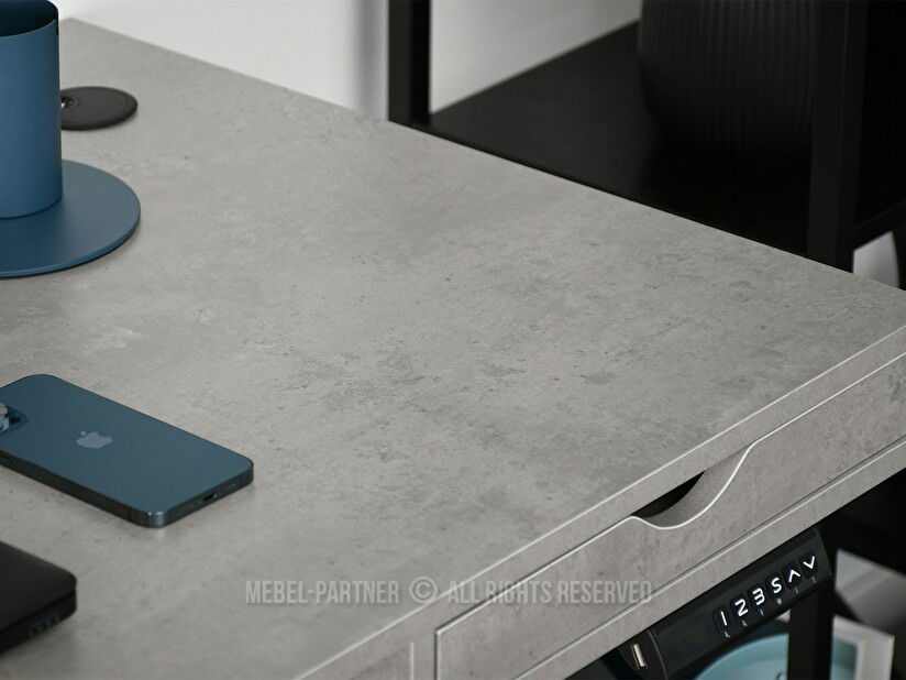 PC asztal Osto 140 (beton + fehér)