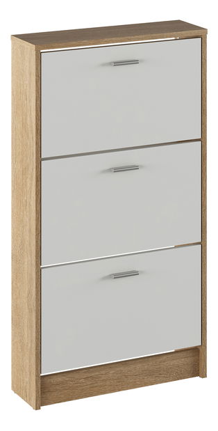 Cipőtároló (cipősszekrény) Mobby 13 (szonoma tölgy + fehér)