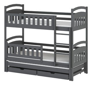 Dječji krevet 80 x 180 cm BLAIR (s podnicom i prostorom za odlaganje) (grafit)