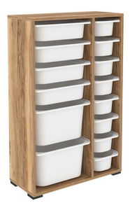 Organizator za igračke Dremonka 7 (orah + bijela)