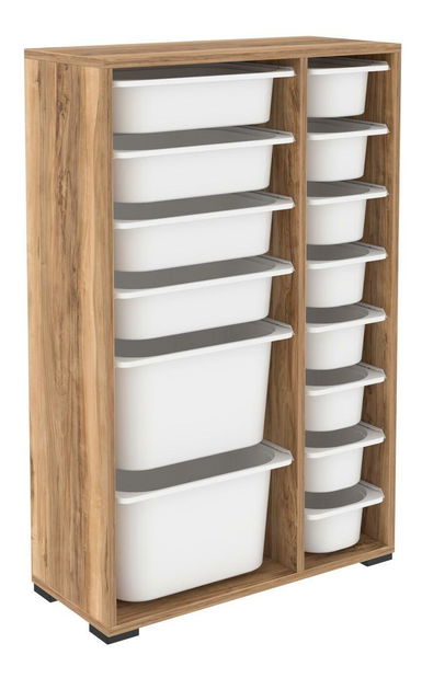 Organizator za igračke Dremonka 7 (orah + bijela)