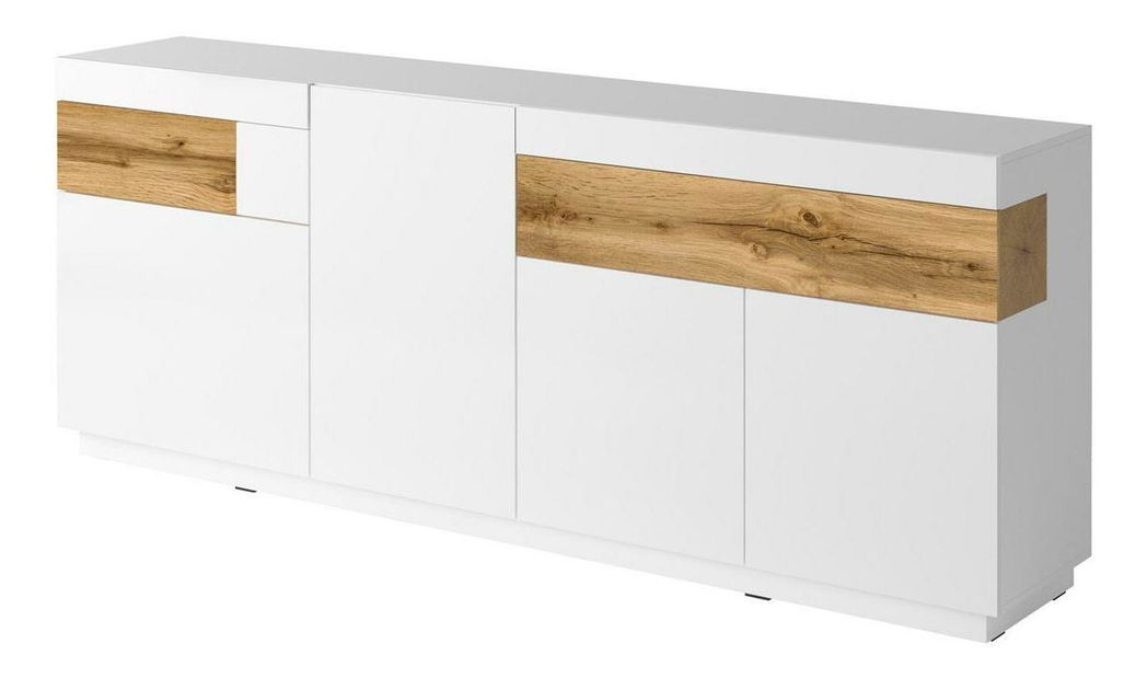 Komoda Stacey Typ 25 (hrast + bijeli visoki sjaj)