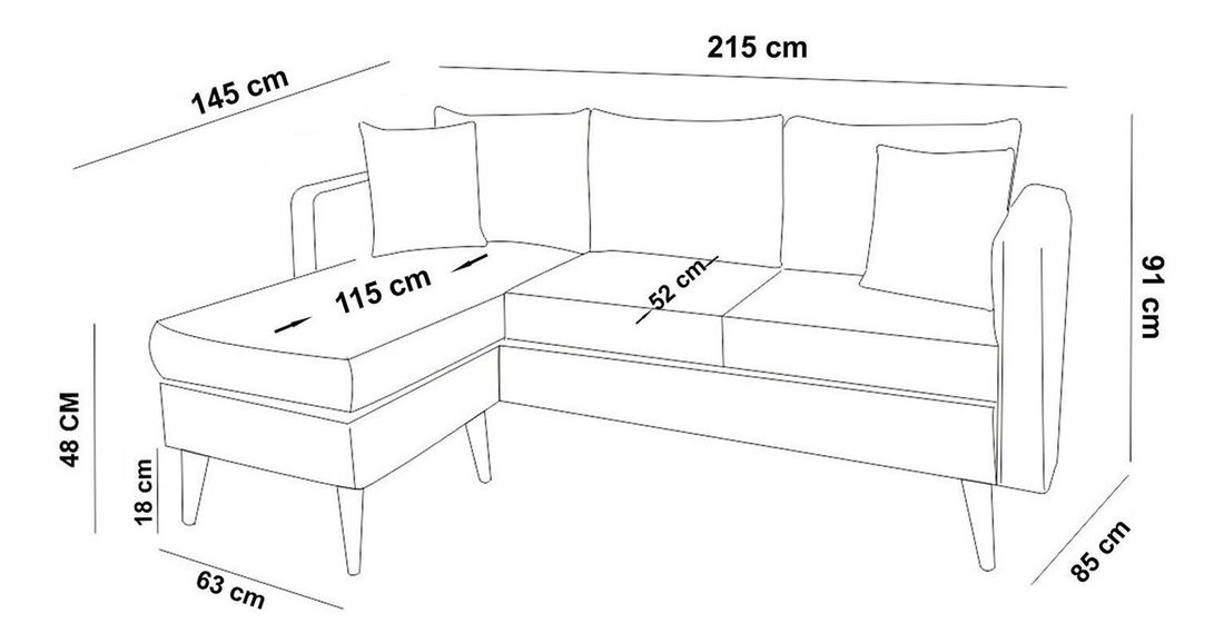Sarok ülőgarnitúra Sanfrisco (B) (kő)