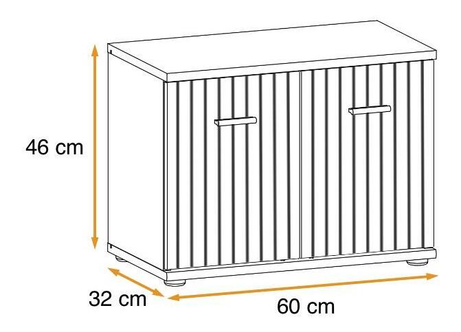 Botník Mablo F (antracit + dub artisan + čierna)