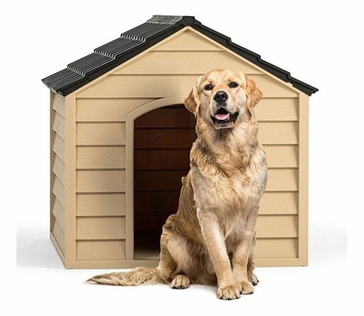 Domček pre psa Dora (béžová + čierna)