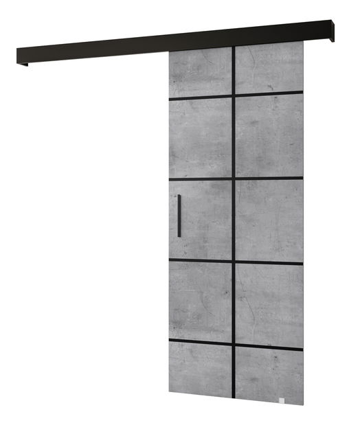 Klizna vrata 90 cm Sharlene III (beton + crna mat + crna)