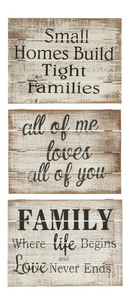 Dekorácia na stenu Jolipa Tabula / Tabuľka Christmas Spirit (40x31x2cm) (Biela) (3ks)