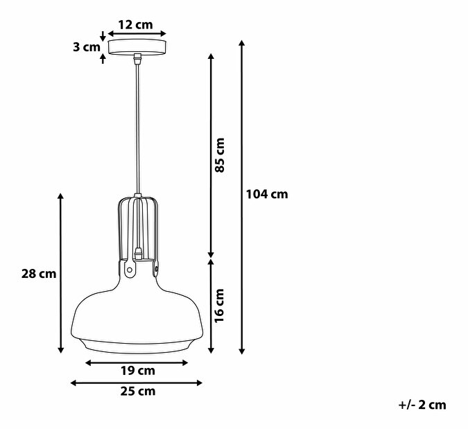 Závesná lampa Trivo (ružová)