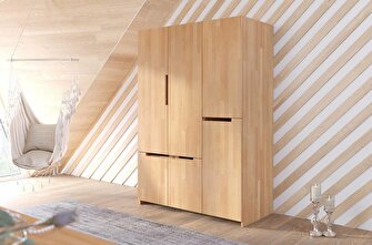 Šatníková skriňa Naturlig Larsos 3D5S (buk)