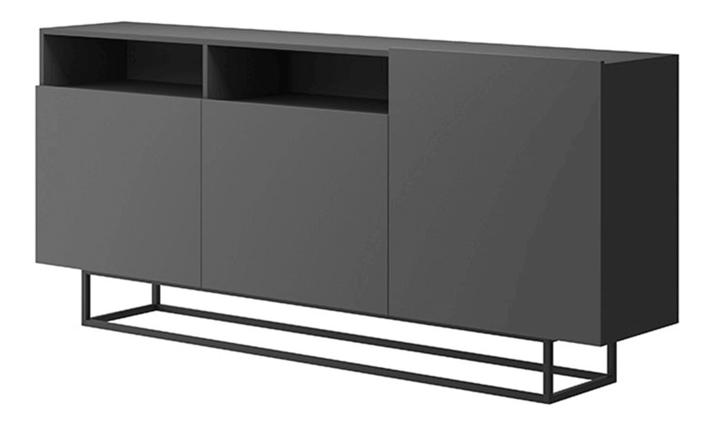 Komód Spring Ek 180 (Grafit + Fekete) 