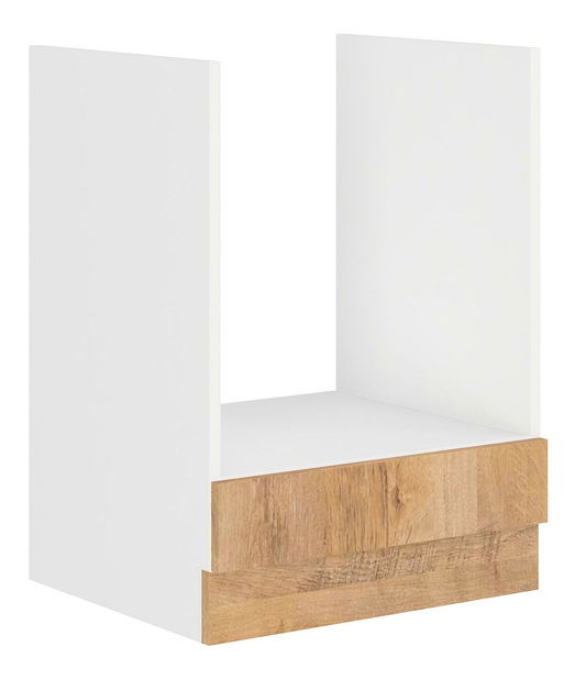 Dolná kuchynská skrinka Sylrona 60 D GAZ BB (korpus: biela + front: dub lefkas)