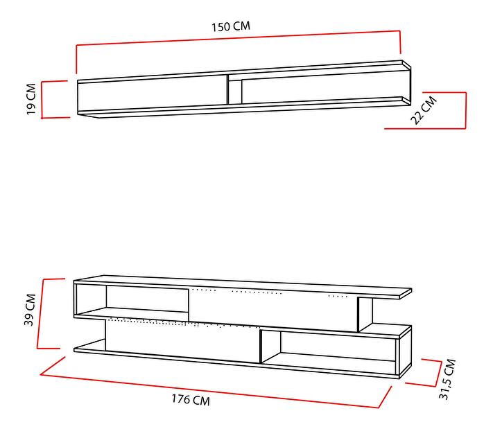 Set za dnevni boravak Simpsonic (teak + bijela) 