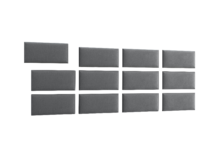 Set 12 čalúnených panelov Quadra 240x90 cm (sivá)