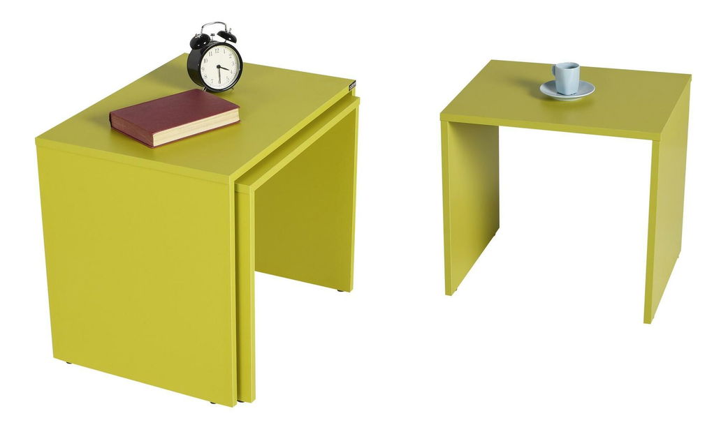 Dohányzóasztal szett (2 db.) Nimelo 3 (zöld)