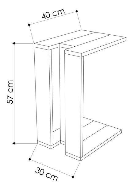 Kézi asztal Miu (tölgy)