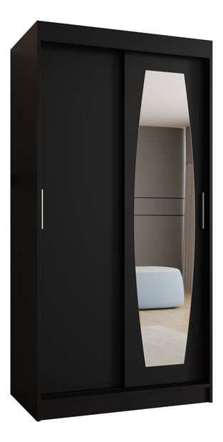 Dulap de haine 100 cm Rosaria (Negru)