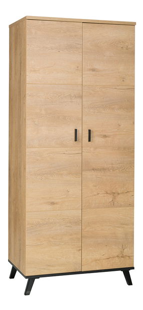 Dulap de haine typ 1 Siralla (Stejar lefkas + negru)