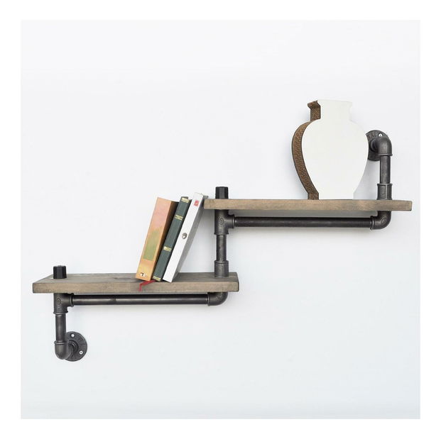 Polica Nenanu 29 (orech + čierna)