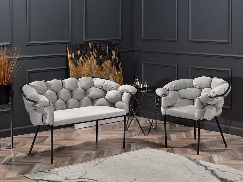 Relax fotel Piplio (szürke + fekete)