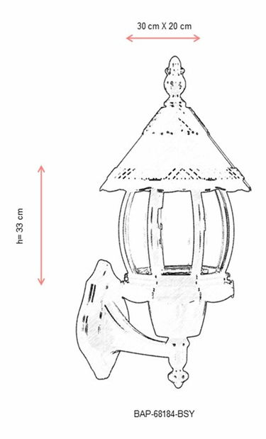 Iluminat de perete pentru exterior Dustin (Negru)