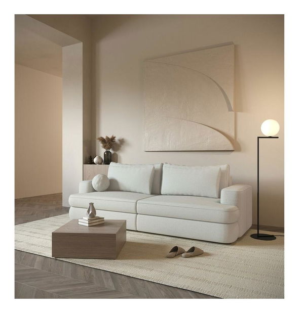 Canapea trei locuri Mello (crem + negru)