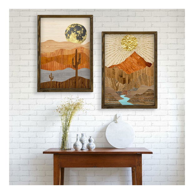 Ozdobný zarámovaný obraz Mobune 2 (viacfarebné) 