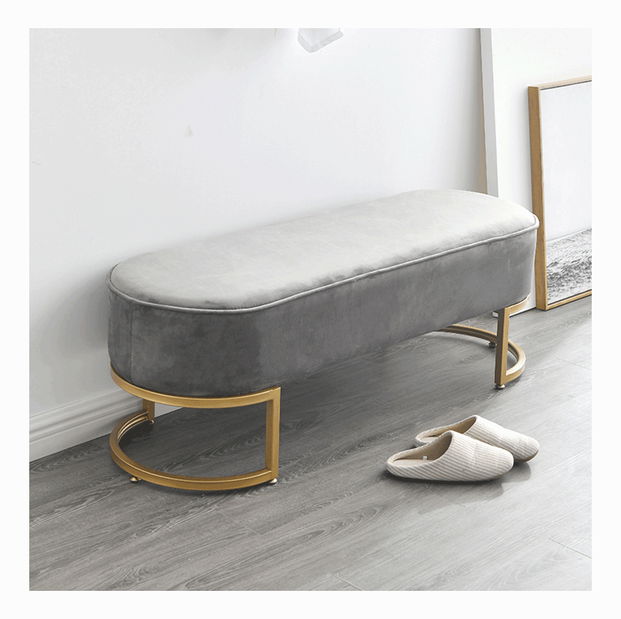 Bancă de design Morila (gri + auriu)