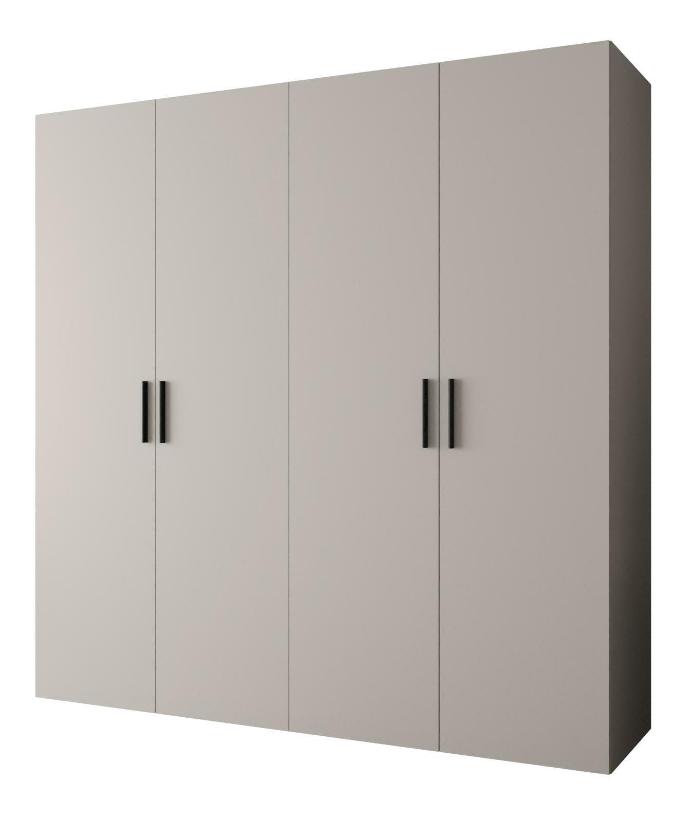 Ormar za garderobu 200 cm Borry 1 (kašmir + crna)