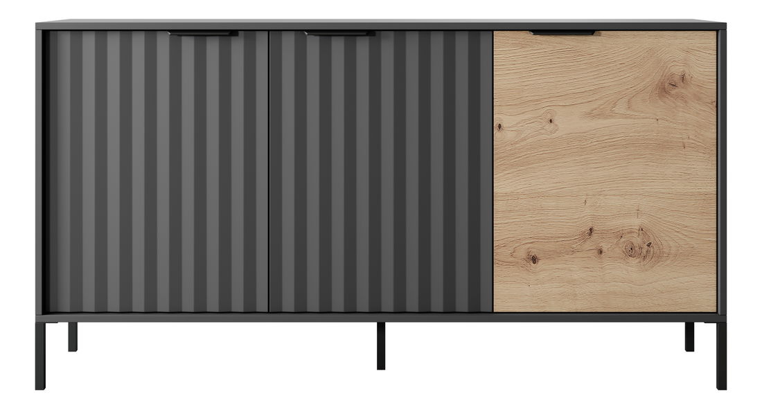 Skrinka Rastafa 3D (dub artisan + čierna)