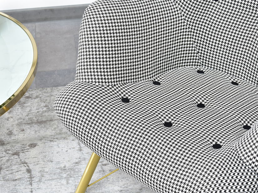 Relaxačné kreslo Dawntawn (biela + zlatá)