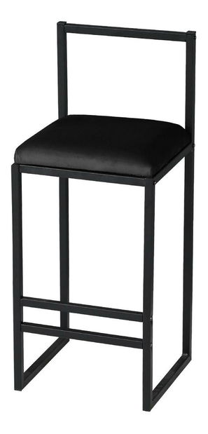 Scaun tip bar Nathaniel (Negru)