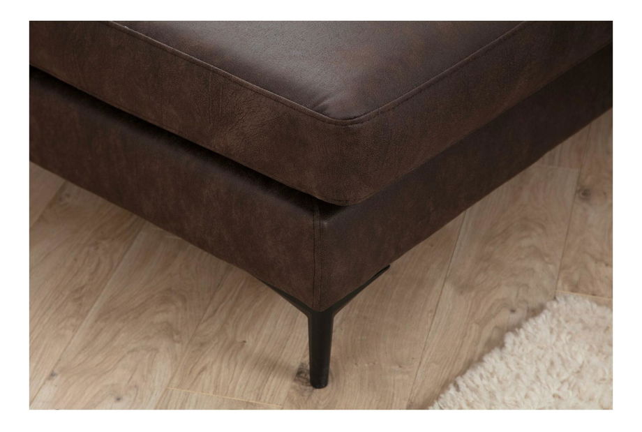 Kutna garnitura U Portobeno 2 (smeđa + crna)