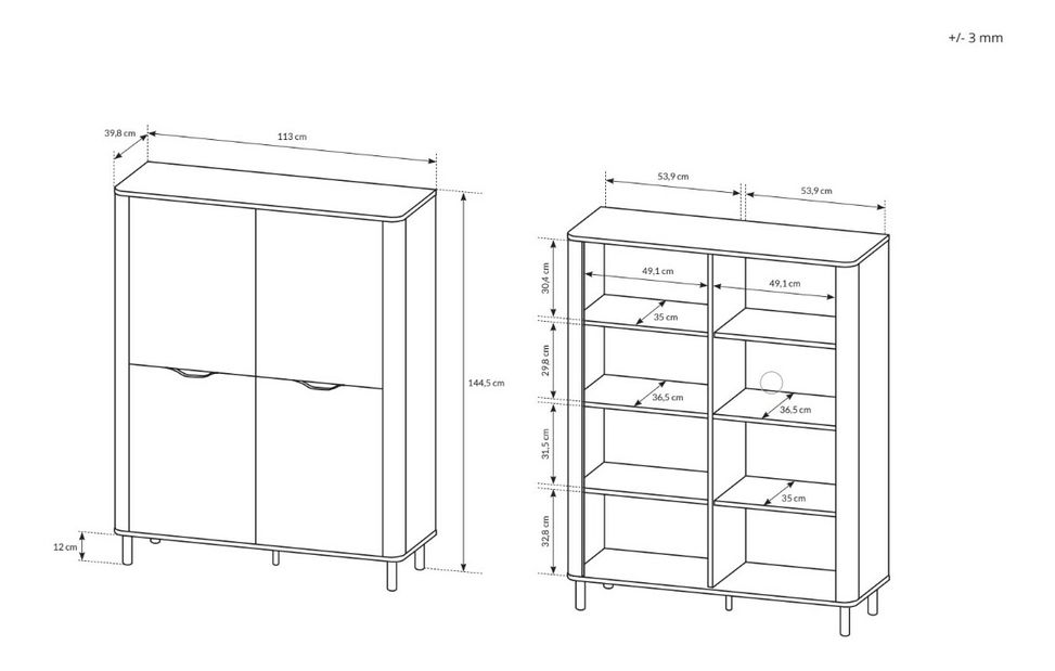 Dulap Soho S2 (Stejar craft auriu) *vânzare