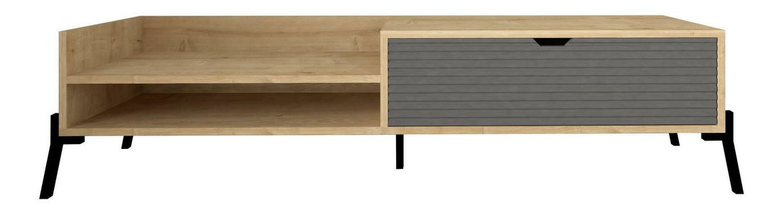 Nappali bútor szett Tretsilla (zafír tölgy + antracit + fekete)