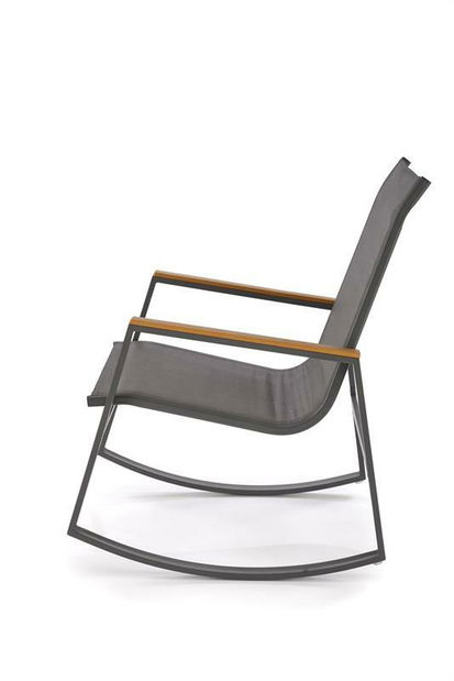 Vrtna fotelja za ljuljanje Zamant (siva)