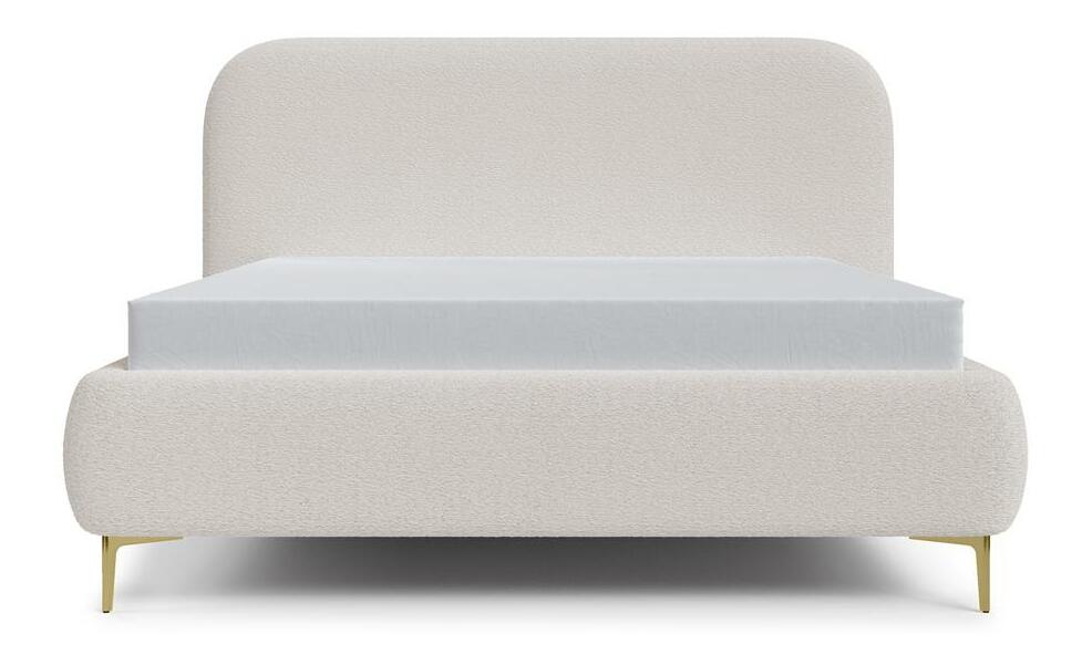 Franciaágy 140 cm Mononoke 140 (ágyráccsal) (bézs + arany)