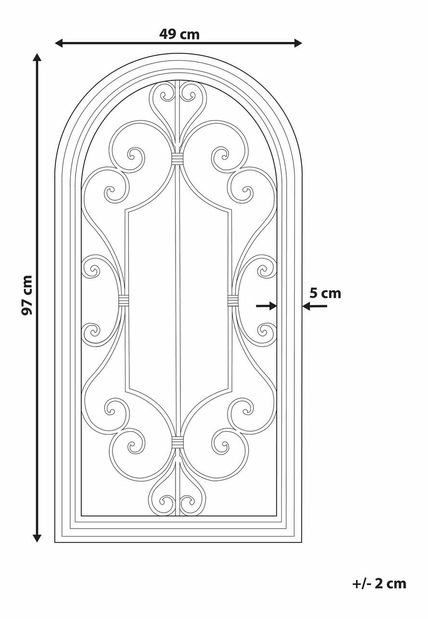 Oglindă de perete Cherry (negru)