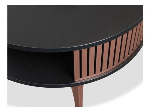 Stolić za kavu Mozimo Ember (bakar + bijeli akril) *outlet moguća oštećenja