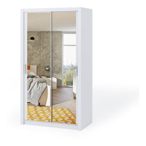 Šatníková skriňa Bonaparte SZ120 (biela) (so zrkadlom)