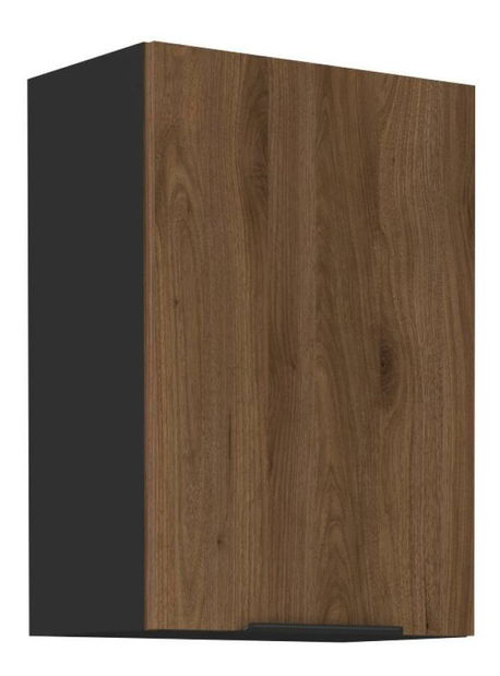 Dulap superior de bucătărie Monzesa 50 G 72 1F (nuc okapi + negru) 