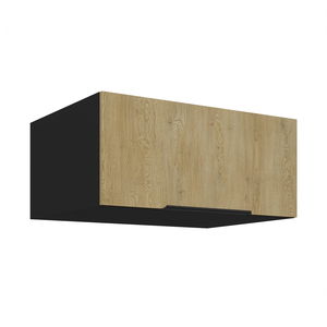 Dulap superior de bucătărie Carminia 80 NAGU-36 1F (stejar cremona + negru)